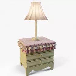 Nightstand with lamp 3D model