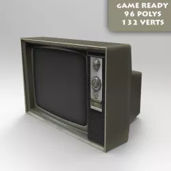 Old Tv Low-poly  3D model