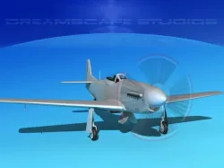 P-51 Mustang Sport Bare Metal 3D model