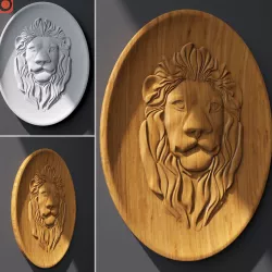 Panel the Lion 470x621x27mm 3D model