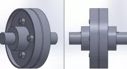 protected type flanged coupling assembly