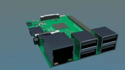 Raspberry Pi 3 Model B 3D model