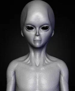 Realistic Alien 1 Sculpt 3D model