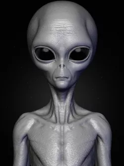 Realistic Alien 8 Sculpt 3D model