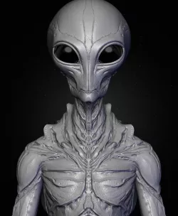 Realistic Alien 9 Sculpt 3D model
