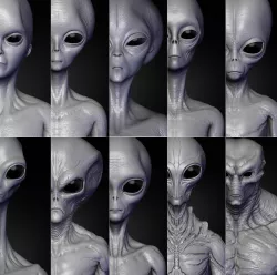 Realistic Aliens Sculpts Full Pack 3D model