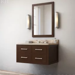 RH Hutton single floating vanity espresso 3D model