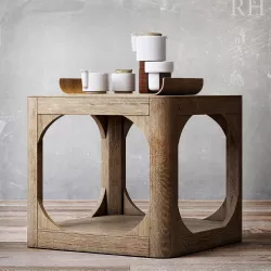 RH Martens square side table 20sq 3D model