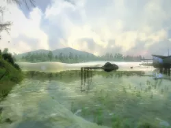 River Terrain Low-poly  3D model