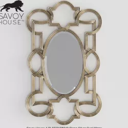 Savoy House Diana Silver Oval Mirror 3D model