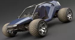 Sci Fi Buggy Low-poly  3D model
