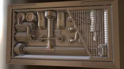Sci fi Interior Wall Greeble - Module Low-poly  3D model