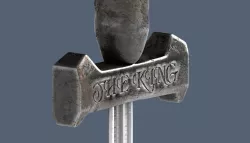 Set of medieval weapons ax sword mace 3D model