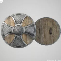 Shield Round Low-poly  3D model