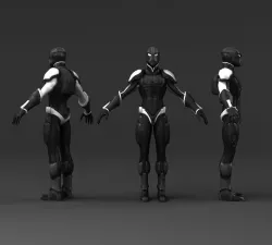Spider Man Cyborg 2 3d models skins  Low-poly  3D model