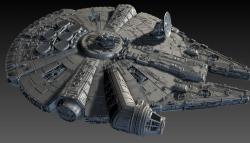 Star Wars Falcon Ship 3D model