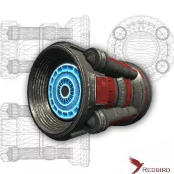 Starship engine 01 Sci-fi low poly Low-poly  3D model