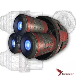 Starship engine 03 Sci-fi low poly Low-poly  3D model
