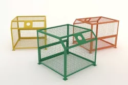 Steel bottle bin Low-poly  3D model