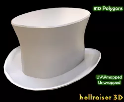 Top Hat Low-poly  3D model