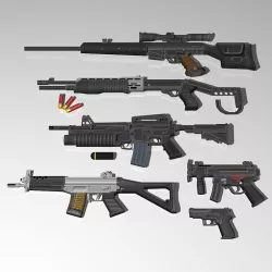 Weapons Collection 01 Low-poly  3D model