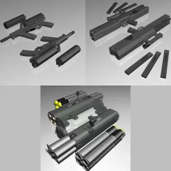 Weapons Collection 02 Low-poly  3D model