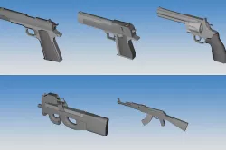 Weapons Collection 03 Low-poly  3D model
