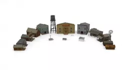Western building pack Low-poly  3D model