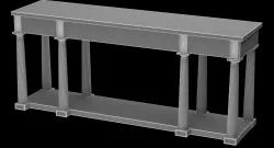 White Ceramic & Wooden Console  3D model