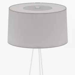 White Round DWR Tripod Lamp 3D model