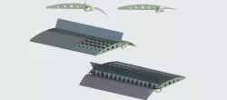 Wing With Slotted Flaps And Spoiler Link Mechanism