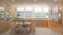 Yellow kitchen 3D model