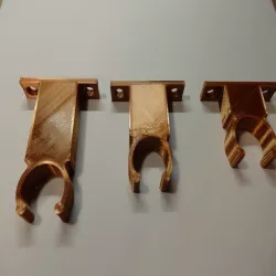 1" Wall Mount Clips for Canes, Walking/Hiking Sticks