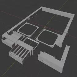 Anycubic Mega Liftup Frame (big fans, front SD, drawers)