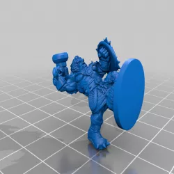 azer with dwarf swap out head and weapon