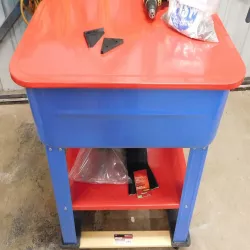 Clamp for Harbor Freight Parts Wash Solvent Tank legs