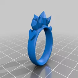 Crystal heart ring