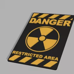 danger restricted area sign