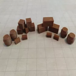 DnD Barrel, Crates, Chest