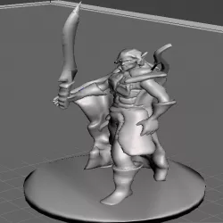 Elf ranger with Elven Curved Blade