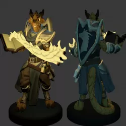 Half Dragon Paladin/Cleric Miniature