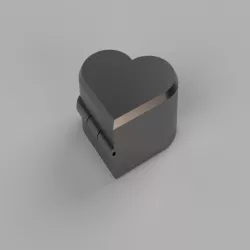  heart shaped (ring) box with hinge