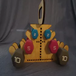 Laser cut 6x Dumbbell Holder