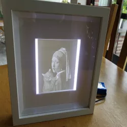 Lithophane with IKEA RIBBA frame and led lighting