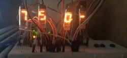Numitron iv-9 testing program using 4 shift registers and Arduino Uno
