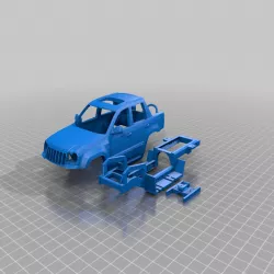 Orlandoo Hunter  jeep cherokee pick up body and chassi chassis vers 4.2.3