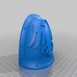 Raven Guard pads and curved logo