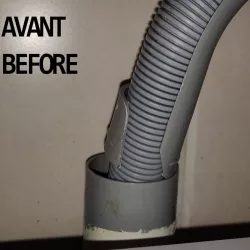 Réducteur évacuation PVC machine à laver (40mm/25mm) / Pipe reducer