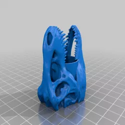 T Rex Skull Boy Scout Neckerchief Slide