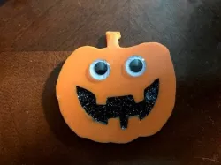 Wiggle Eyes Halloween Pumpkin Fridge Magnet